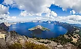  Crater Lake form the top of Watchman's Peak in Oregon
