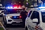 Washington, DC, USA - MPDC (Metropolitan Police District of Columbia) police units and officer respond to the scene of an emergency.