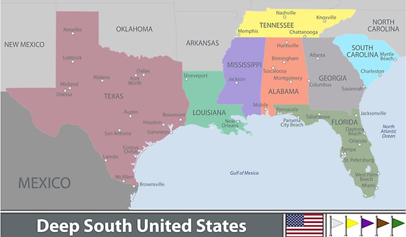 Which States Are Considered The Deep South? - WorldAtlas