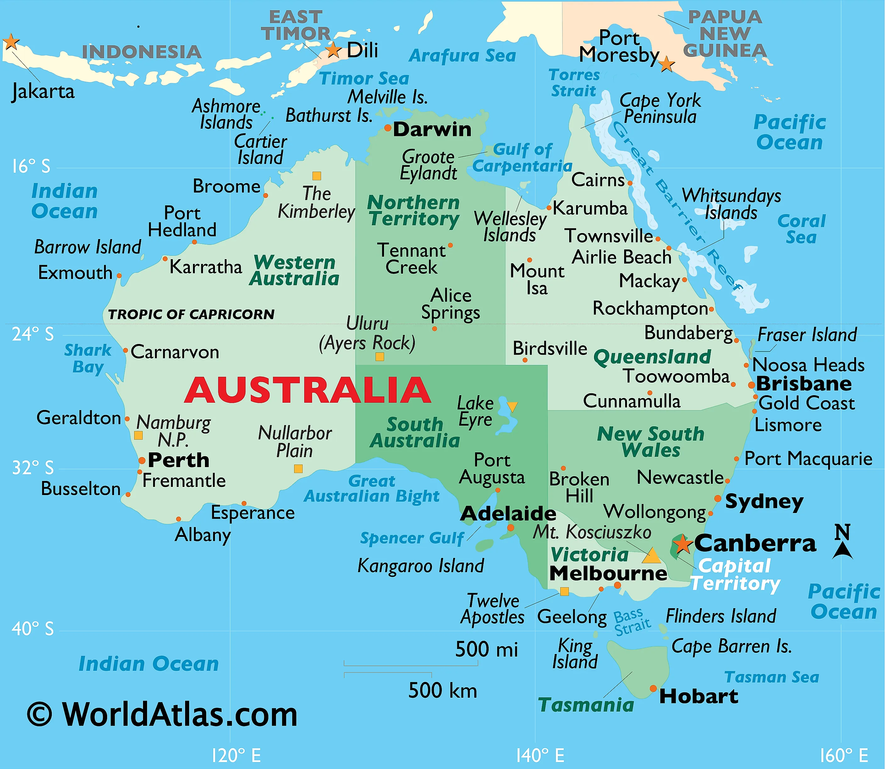 Australia Map With States And Cities Australia Maps & Facts - World Atlas