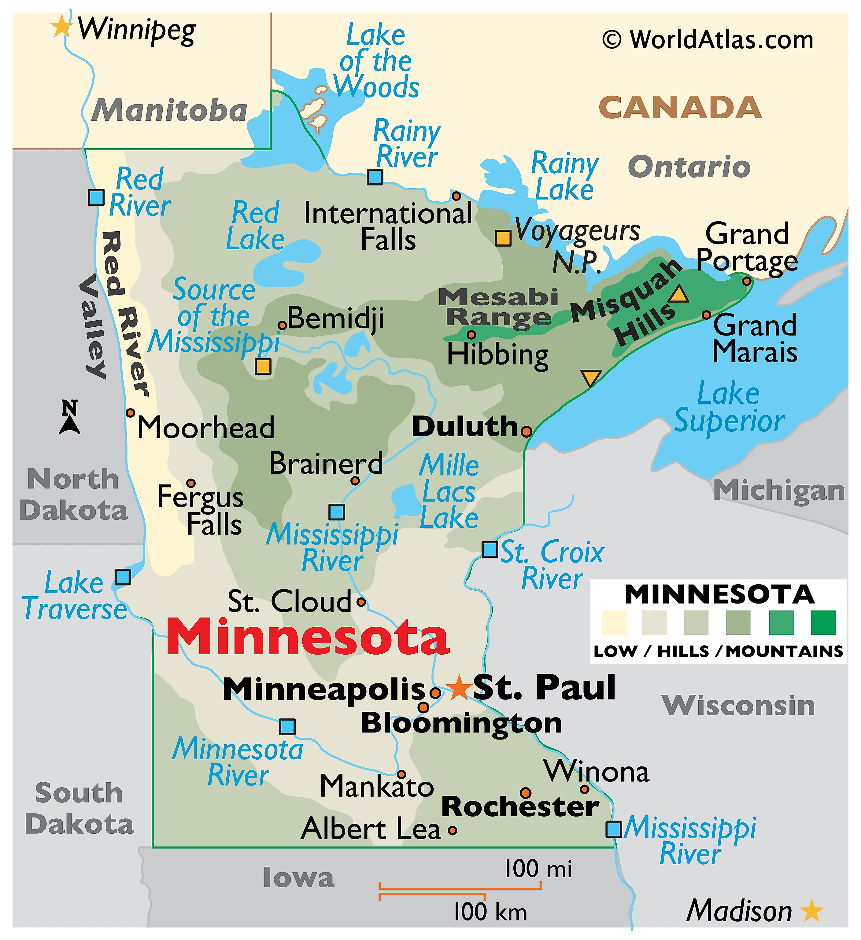 Mn On Us Map Minnesota Maps & Facts - World Atlas