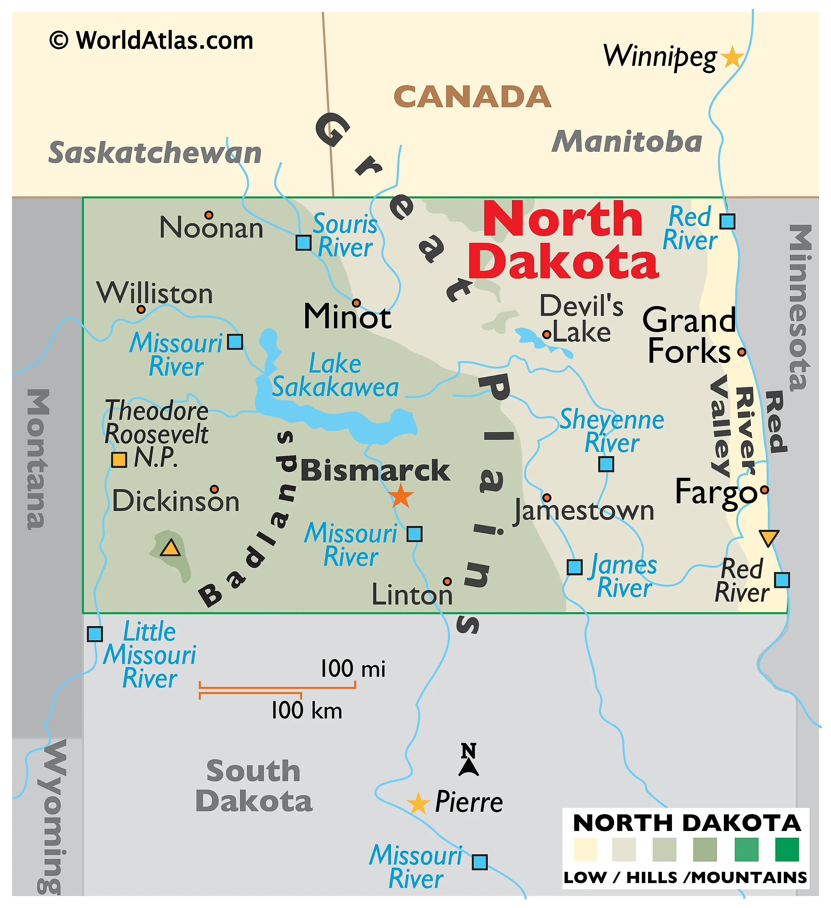 Map Of North Dakota And Minnesota North Dakota Maps & Facts - World Atlas
