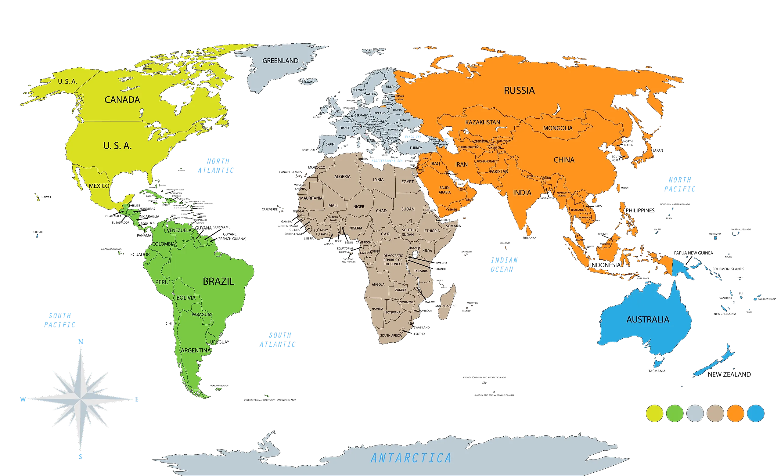 World Map Continents And Countries World Map Continents And Countries