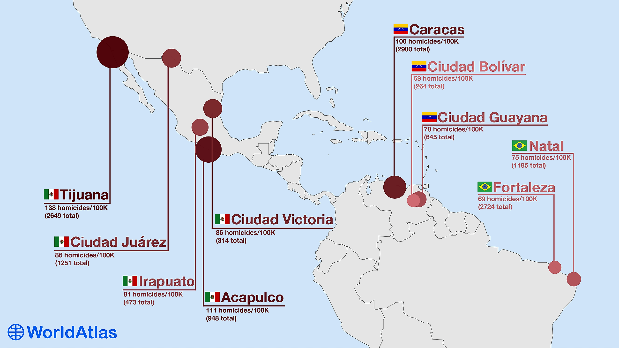The Most Dangerous Cities In The World Worldatlas