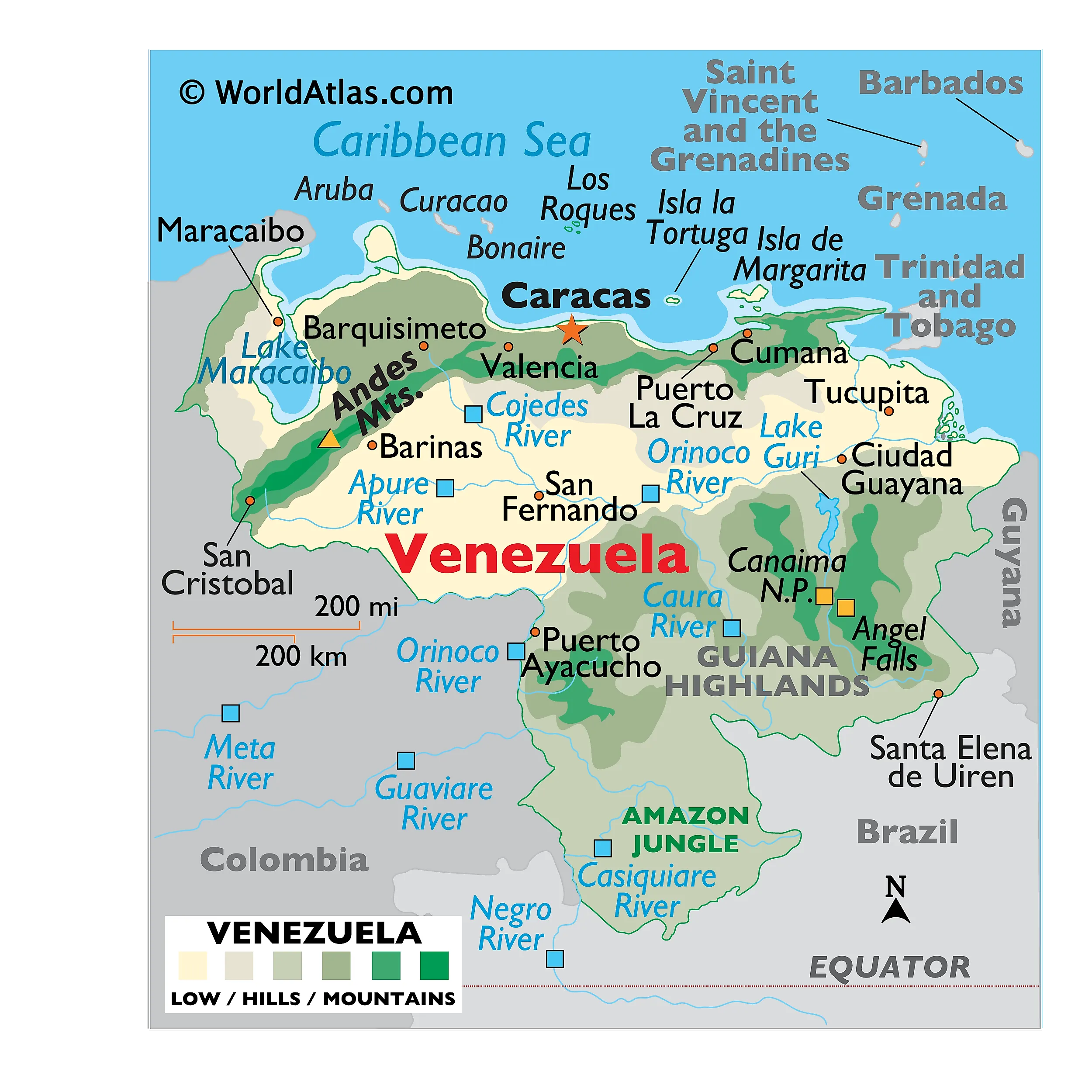 Map Of Venezuela With Cities Venezuela Maps & Facts - World Atlas
