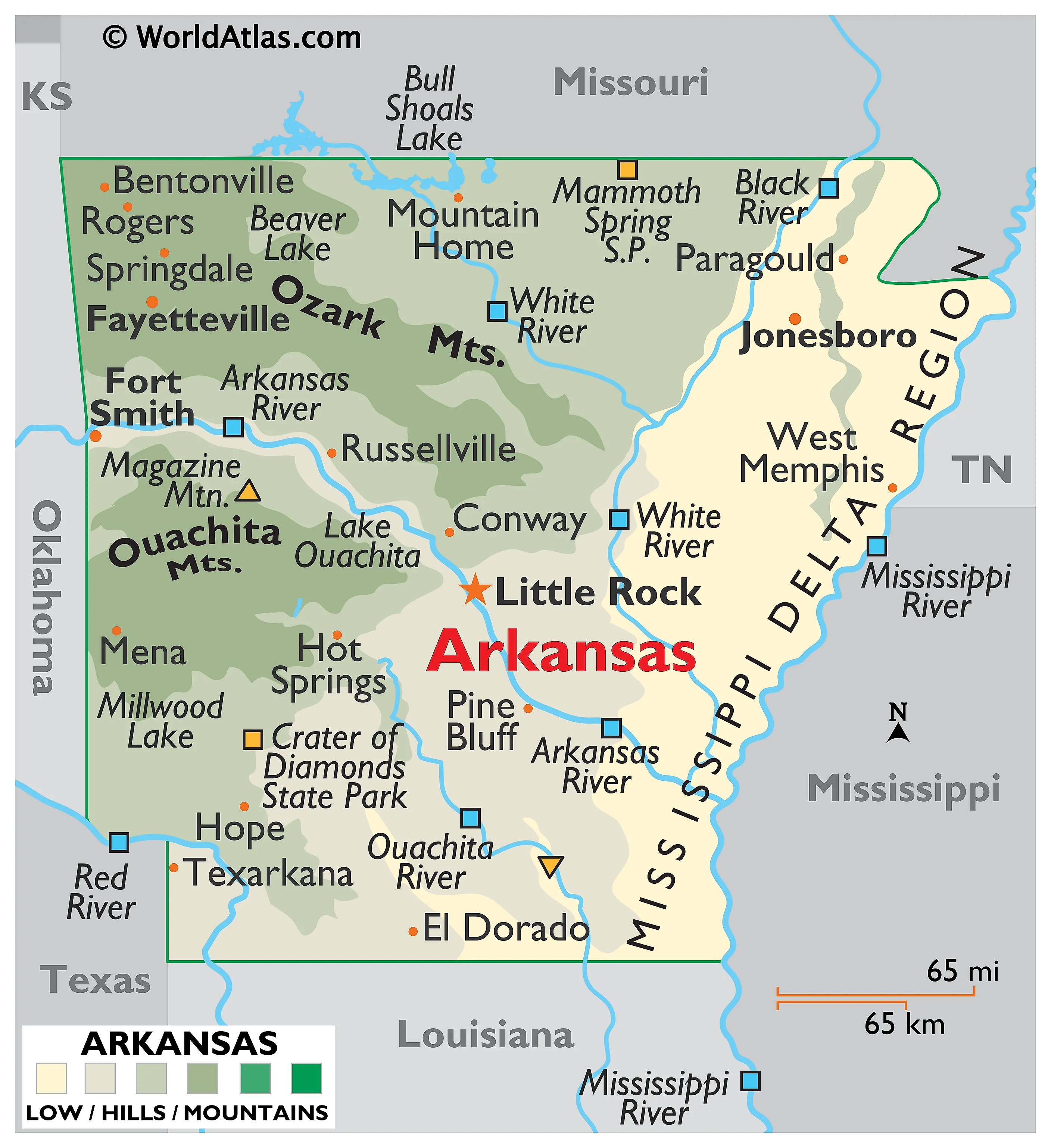 Map Of Arkansas And Oklahoma Arkansas Maps & Facts - World Atlas