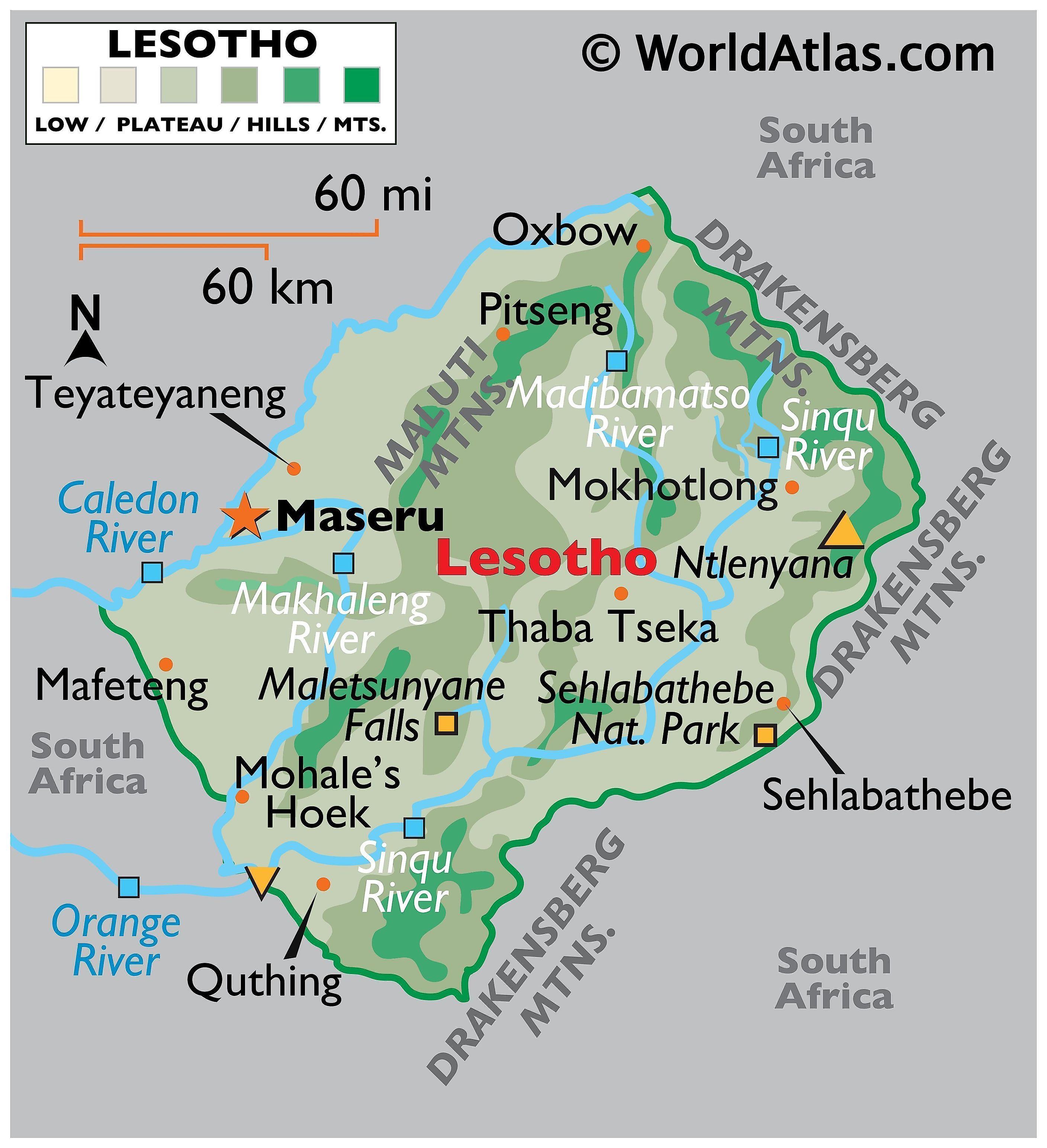 Lesotho Maps Facts World Atlas Lesotho Maps Facts World Atlas