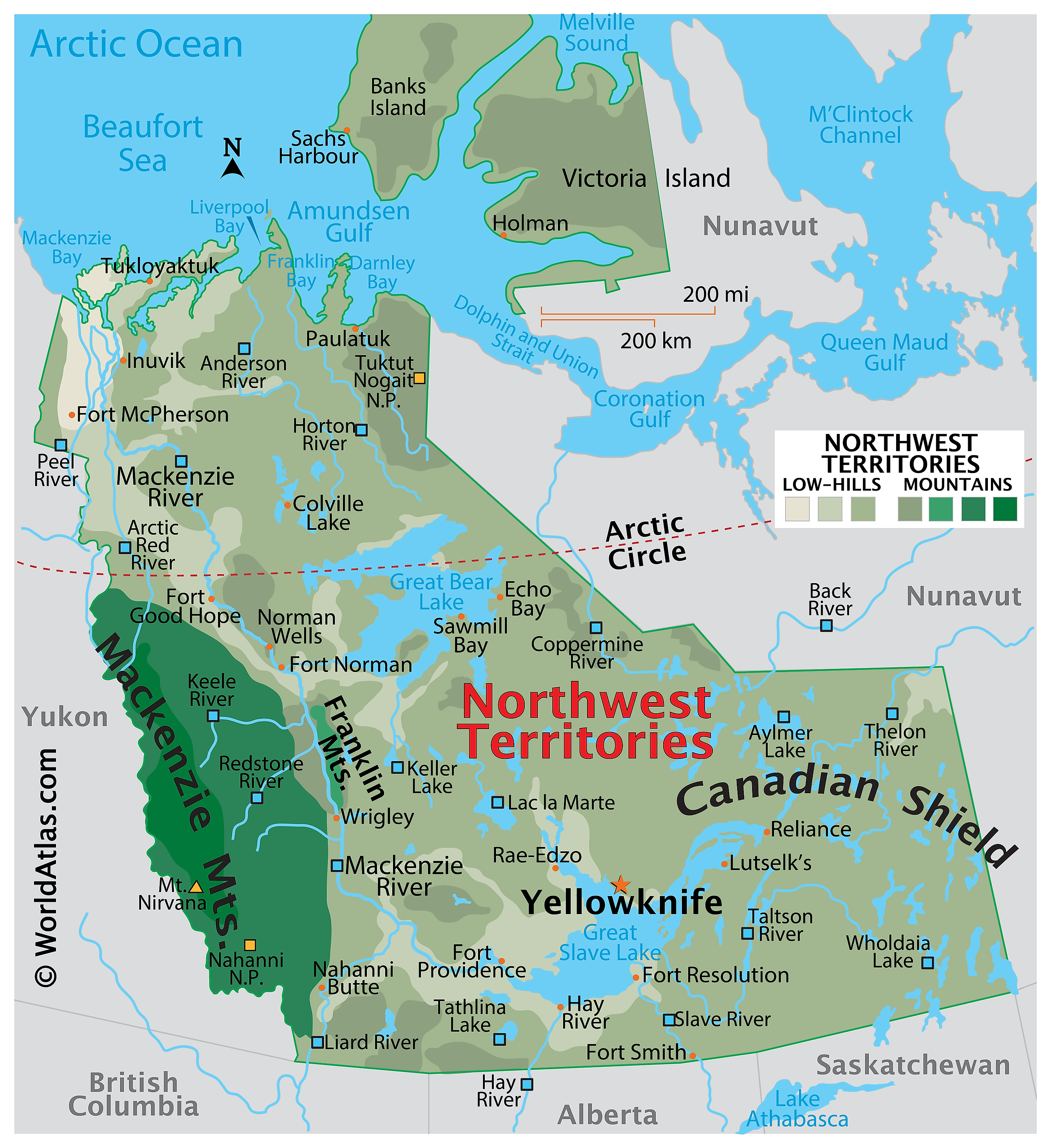 Mountains In Canada Map Northwest Territories Maps & Facts - World Atlas