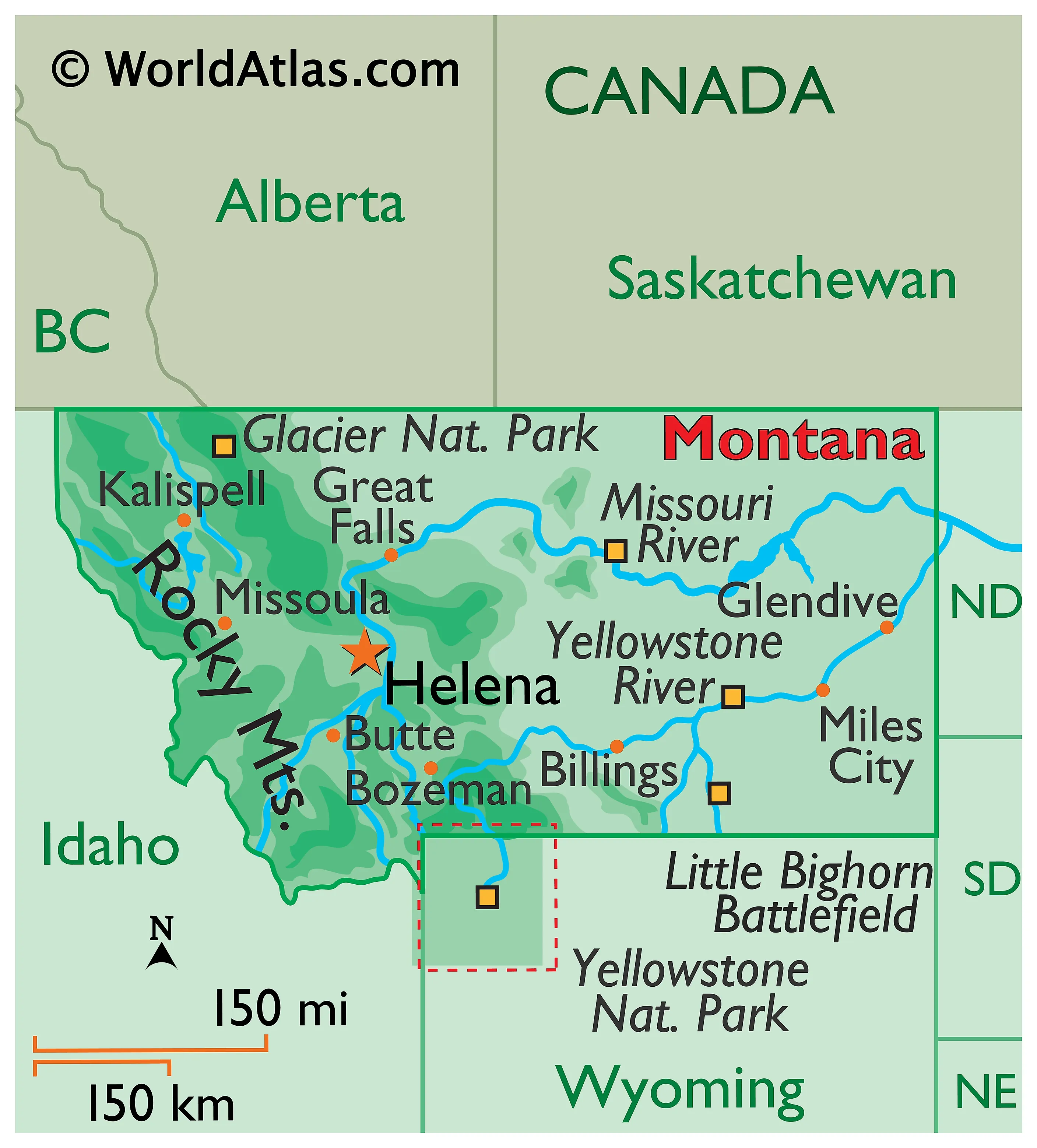 Map Of Canada Montana Border - Get Latest Map Update