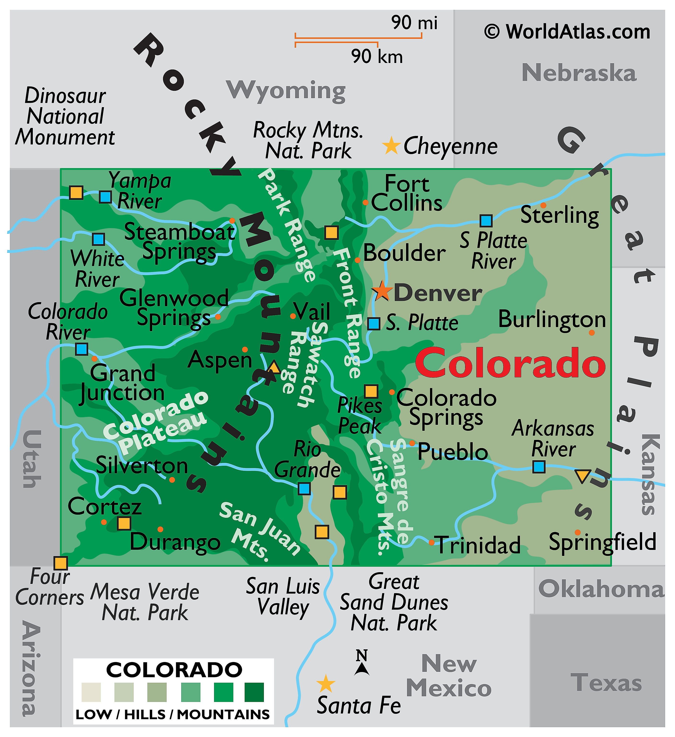 Arkansas River Map Colorado Colorado Maps & Facts - World Atlas
