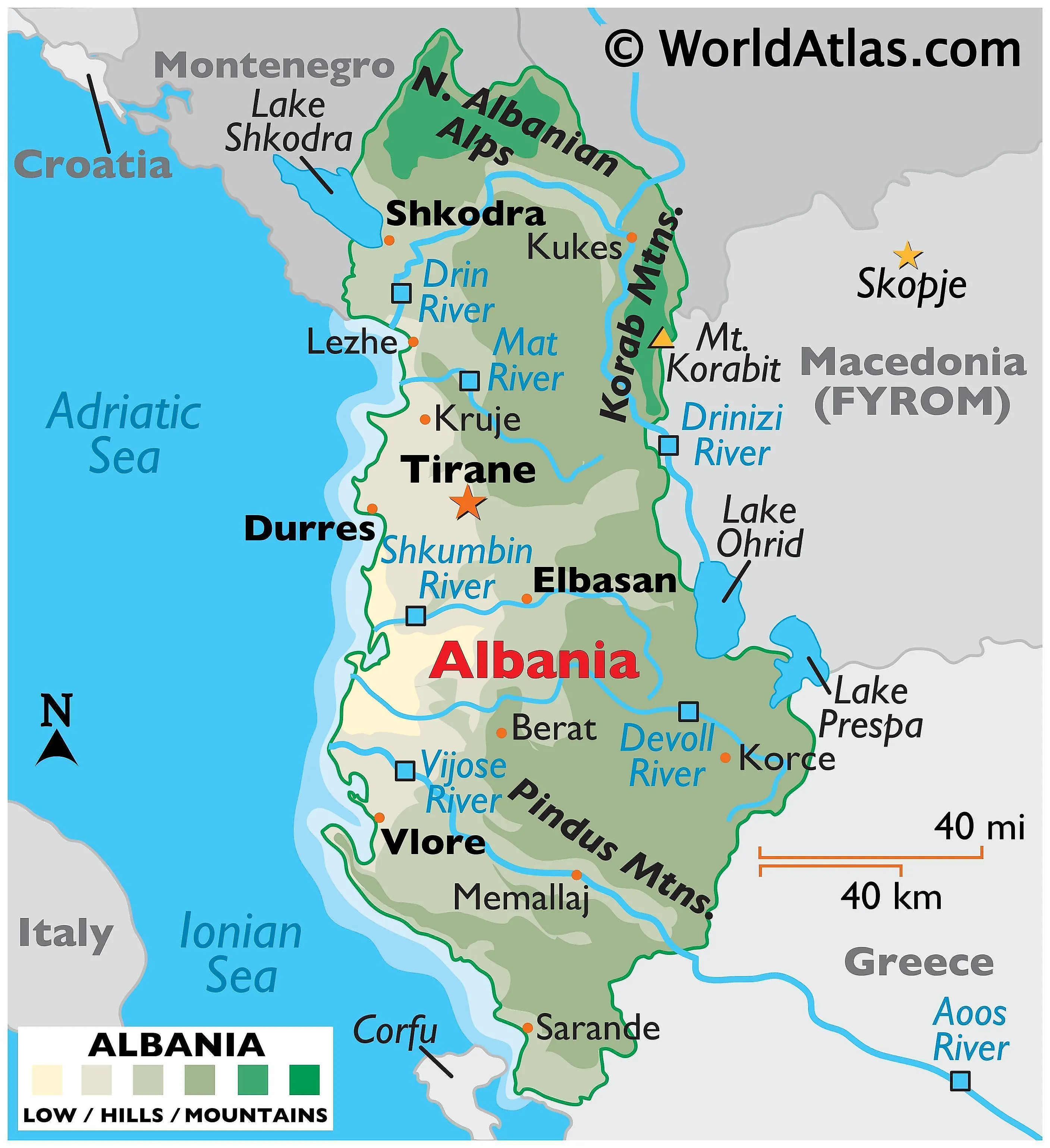 Map Of Albania And Surrounding Countries Albania Maps & Facts - World Atlas