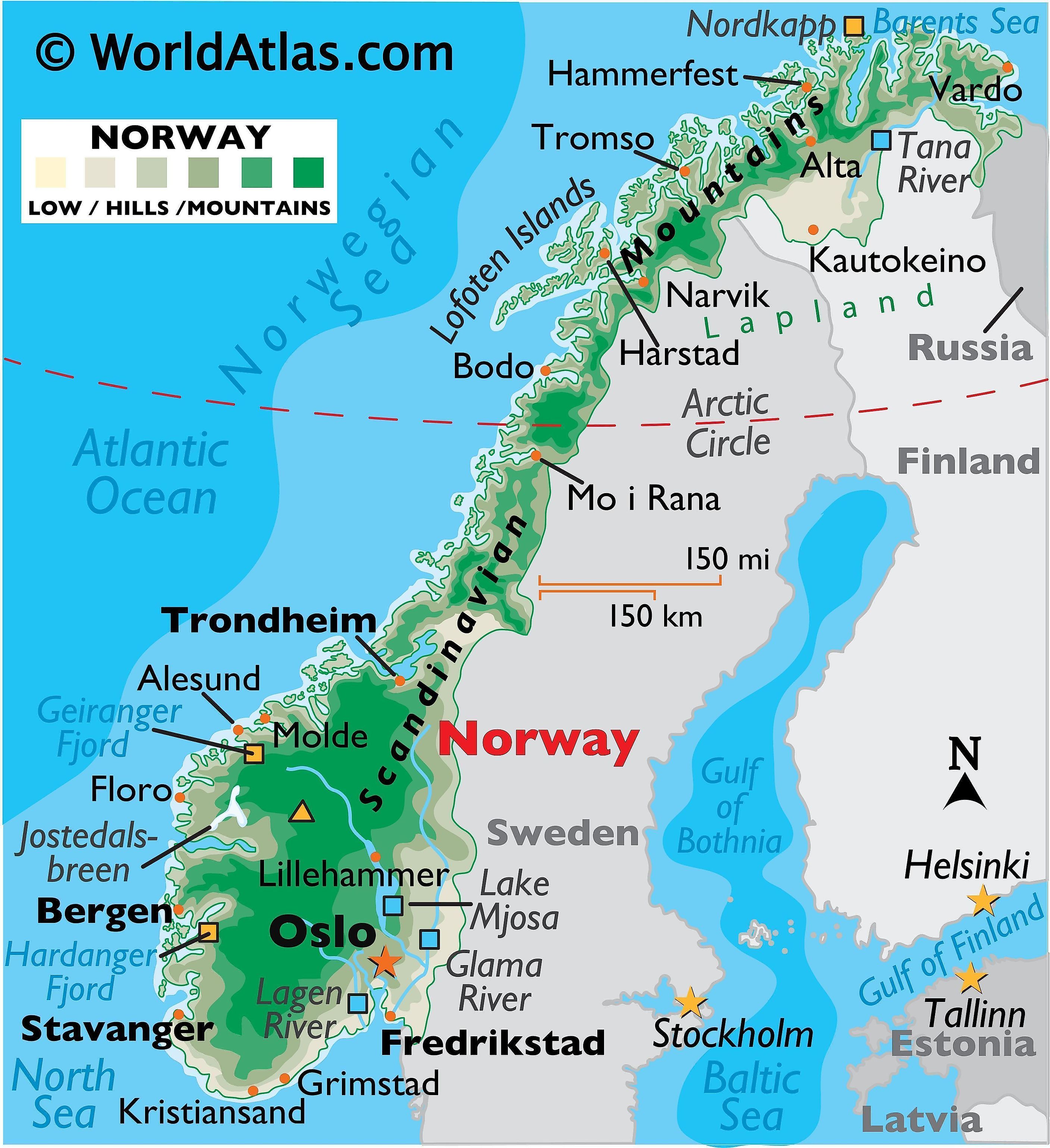 Arctic Circle Norway Map Norway Maps & Facts - World Atlas
