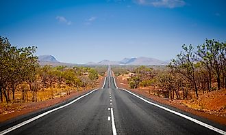 The open road in Kimberly, Western Australia.