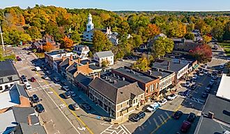 Aerial view of Concord, Massachusetts.