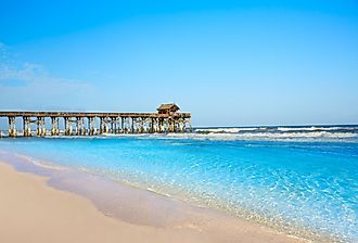Cocoa Beach pier in Cape Canaveral of Florida near Orlando.