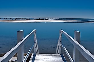 Stairway to the beach at Toogoom in Queensland, Australia.
