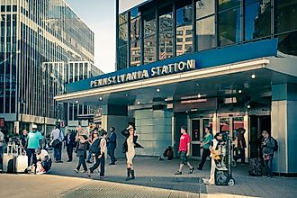 Penn Station is the busiest railway station in the US by passenger volume. Editorial credit: littlenySTOCK / Shutterstock.com.