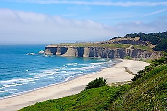 California coastline along Highway 1 between Half Moon Bay and Santa Cruz.
