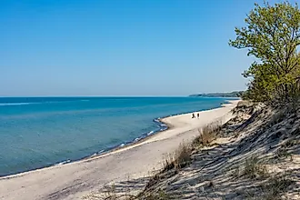 Lake Michigan in Indiana Dunes National Park, Indiana.