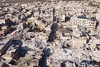 Drone photos show the massive devastation caused by the earthquake that struck Syria and Turkey, leaving tens of thousands dead and injured. 