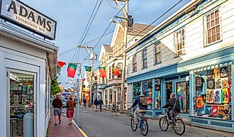 Commercial Street in Provincetown, Massachusetts. Editorial credit: Rolf_52 / Shutterstock.com.