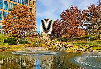 Autumn scenery in Clayton, Missouri. 