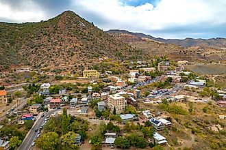 Aerial view of Jerome, Arizona.