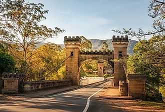 Hampden Bridge is a historic suspension bridge across the Kangaroo River and a heritage Victorian attraction in Kangaroo Valley, New South Wales.