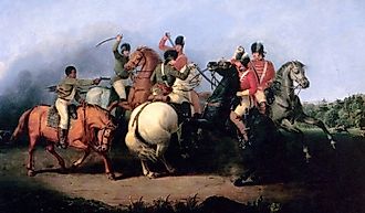 The Battle of Cowpens, painted by William Ranney in 1845. By William Ranney - Unknown source, Public Domain, https://commons.wikimedia.org/w/index.php?curid=3376708
