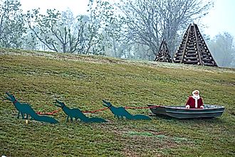 Christmas decorations at Lutcher, Louisiana.
