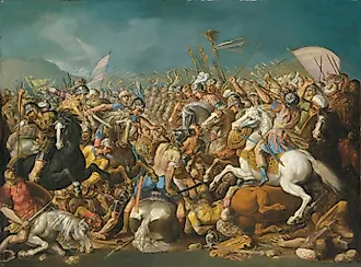 Defeat at the Battle of Canae led the Romans to rethink their tactics. Bernardino Cesari, Public domain, via Wikimedia Commons