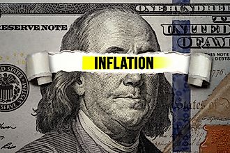 Graph showing increase in inflation Worldwide.
