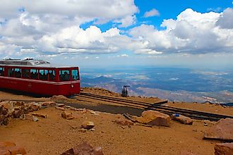 The scenic Pikes Peak Cog Railway ride.