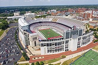 : Aerial view of Ohio Stadium. Editorial credit: Grindstone Media Group / Shutterstock.com