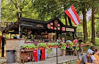 Austrian Beer Garden on South Bass Island in Put-In-Bay, Ohio. Image credit LukeandKarla.Travel via Shutterstock