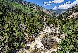 Cache la Poudre River below Poudre Falls, Colorado.