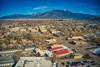 Aerial View of Taos, New Mexico.
