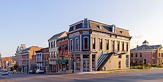 Wabash, Indiana, USA - The bustling business district on Wabash Street. Editorial credit: Roberto Galan / Shutterstock.com