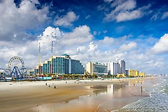 Daytona Beach, Florida, beachfront skyline.