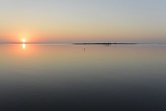 Sunrise over the Apalachicola River, Apalachicola, Florida.