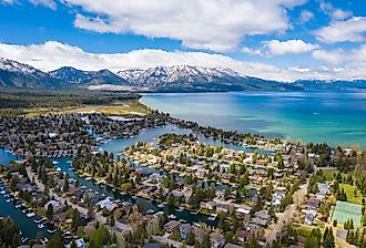 Overlooking South Lake Tahoe, California.