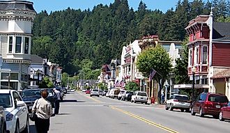 Street in Ferndale, California. Editorial credit: mikluha_maklai / Shutterstock.com