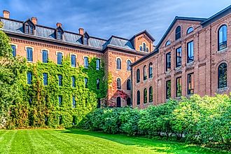 Saint Luke Hall on the campus of Saint John's University. (Editorial credit: Ken Wolter / Shutterstock.com) 