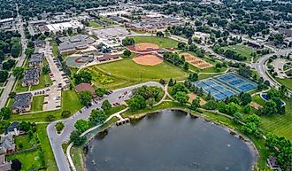 Aerial view of the Des Moines suburb of Ankeny, Iowa.