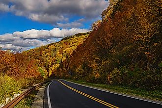 View of the Cherohala Skyway in North Carolina.