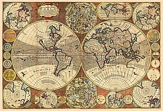 vintage style world map