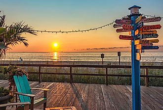 Where to sign on Bethany Beach boardwalk, Delaware. Image credit AZN Media via Shutterstock.