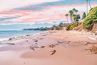 Beautiful landscape of Laguna Beach's ocean coastline.