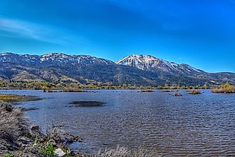 Gorgeous shot of Washoe Lake in Washoe Valley, Nevada. 