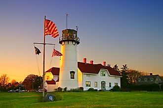 Chatham Lighthouse is a lighthouse in Chatham, Massachusetts, near the "elbow" of Cape Cod.
